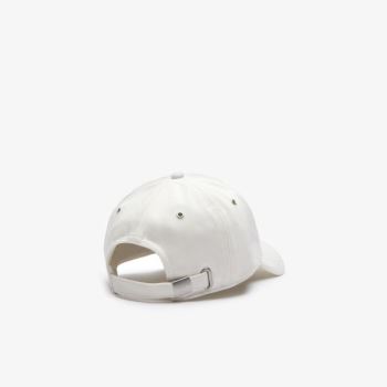 Lacoste Multicolored Logo Cotton Cap Pánské - Čepice Bílé | CZ-ABgfzW